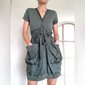 Theory Y2K Green Dress